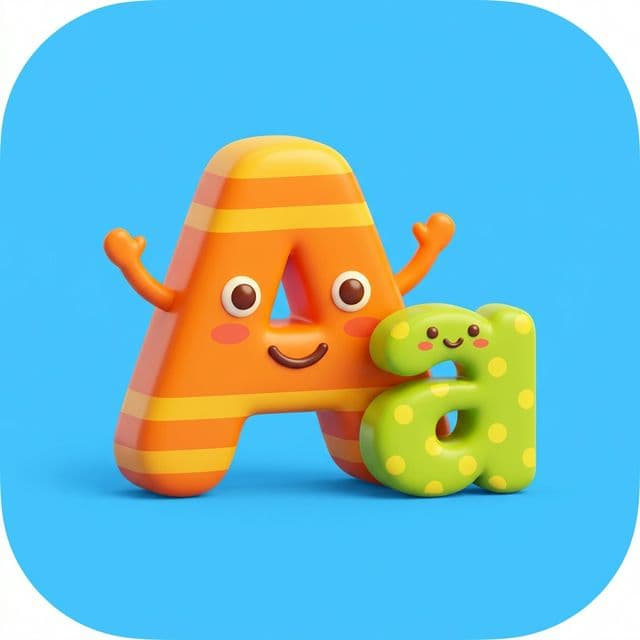 Mama and Baby Letters Game illustration