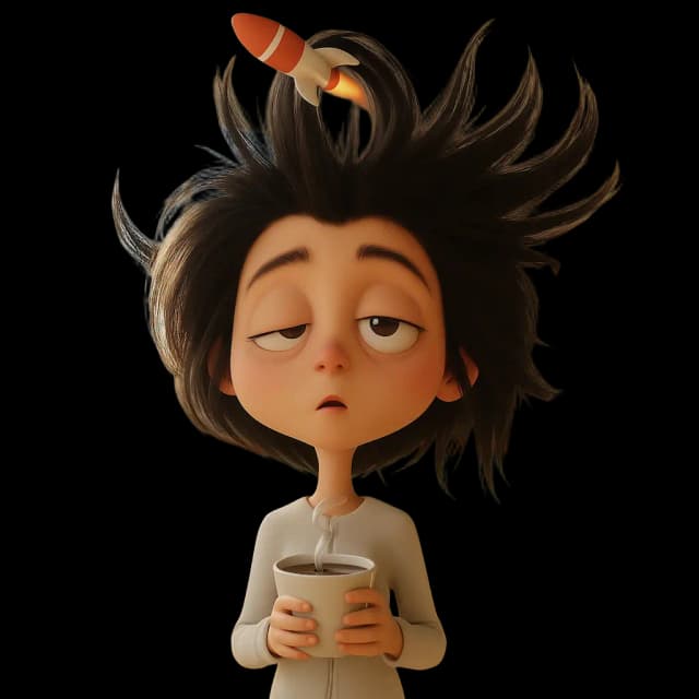 Tired mom with coffee